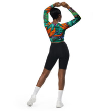 Load image into Gallery viewer, Pua Manu by Rachael Ray Art Long-sleeve Crop Top