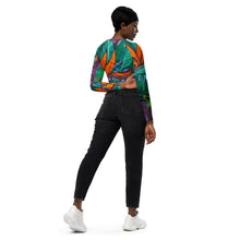 Load image into Gallery viewer, Pua Manu by Rachael Ray Art Long-sleeve Crop Top