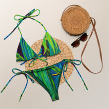 Load image into Gallery viewer, Blue Bamboo Recycled Lole ʻAu Kai String Bikini