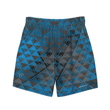 Load image into Gallery viewer, Kanakaflage Blue Men's swim trunks by Hakuole Designs