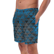 Load image into Gallery viewer, Kanakaflage Blue Men's swim trunks by Hakuole Designs
