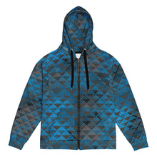 Load image into Gallery viewer, Kai Uli (Deep Ocean) Unisex zip hoodie by Hakuole Designs