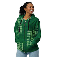 Load image into Gallery viewer, "Lōʻī Kalo" (Taro Field) by Hakuole Designs Unisex zip hoodie