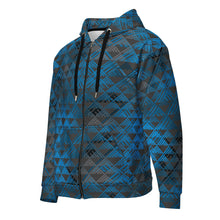 Load image into Gallery viewer, Kai Uli (Deep Ocean) Unisex zip hoodie by Hakuole Designs
