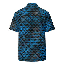 Load image into Gallery viewer, Kanakaflage Blue Unisex Aloha Shirt by Hakuole Designs