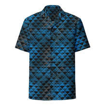 Load image into Gallery viewer, Kanakaflage Blue Unisex Aloha Shirt by Hakuole Designs