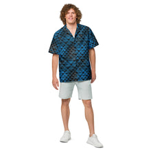 Load image into Gallery viewer, Kanakaflage Blue Unisex Aloha Shirt by Hakuole Designs