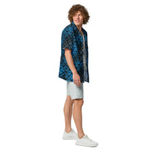 Load image into Gallery viewer, Kanakaflage Blue Unisex Aloha Shirt by Hakuole Designs