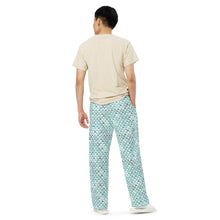 Load image into Gallery viewer, "Hauneneʻe" - Glacier by Hakuole Designs unisex wide-leg pants