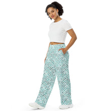 Load image into Gallery viewer, "Hauneneʻe" - Glacier by Hakuole Designs unisex wide-leg pants