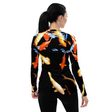 Load image into Gallery viewer, Koi Reflections Wahine Rash Guard