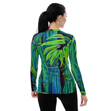 Load image into Gallery viewer, Blue Bamboo Wahine Rash Guard