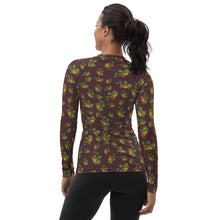 Load image into Gallery viewer, Puakenikeni by Honiʻs Hawaiʻi Wahine Rash Guard