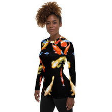 Load image into Gallery viewer, Koi Reflections Wahine Rash Guard