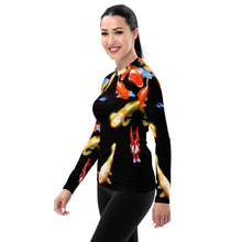 Load image into Gallery viewer, Koi Reflections Wahine Rash Guard