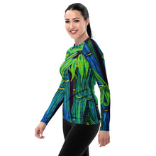 Load image into Gallery viewer, Blue Bamboo Wahine Rash Guard