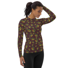 Load image into Gallery viewer, Puakenikeni by Honiʻs Hawaiʻi Wahine Rash Guard