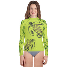 Load image into Gallery viewer, ʻEa (Turtle) by Hakuole Designs ʻŌpio Rash Guard