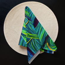 Load image into Gallery viewer, Blue Bamboo Cloth napkin set