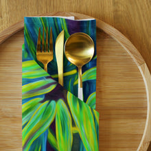 Load image into Gallery viewer, Blue Bamboo Cloth napkin set