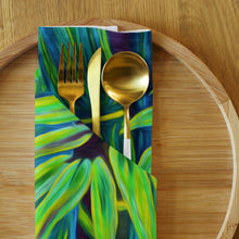Load image into Gallery viewer, Blue Bamboo Cloth napkin set