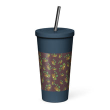Load image into Gallery viewer, Puakenikeni by Honiʻs Hawaiʻi Insulated tumbler with a straw
