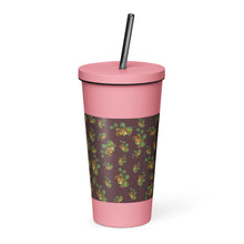 Load image into Gallery viewer, Puakenikeni by Honiʻs Hawaiʻi Insulated tumbler with a straw