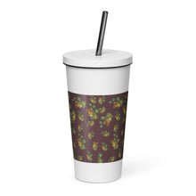 Load image into Gallery viewer, Puakenikeni by Honiʻs Hawaiʻi Insulated tumbler with a straw