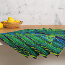 Load image into Gallery viewer, Blue Bamboo Placemat Set