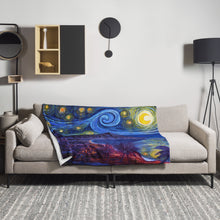 Load image into Gallery viewer, "Honolulu Starry Nights" by Rachael Ray Art Throw Blanket