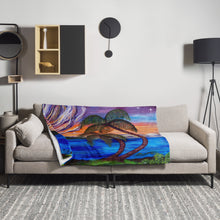 Load image into Gallery viewer, "Māhealani Moon" by Rachael Ray Art Throw Blanket