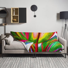 Load image into Gallery viewer, "Ti Leaf Series 4" by Rachael Ray Art Throw Blanket