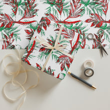 Load image into Gallery viewer, Malu ʻUlu Red/Green by Hakuole Designs Wrapping paper sheets