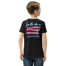Load image into Gallery viewer, Lā Kūʻokoʻa YOUTH Short Sleeve Tee by Hakuole Designs
