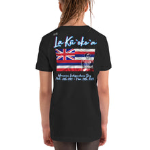 Load image into Gallery viewer, Lā Kūʻokoʻa YOUTH Short Sleeve Tee by Hakuole Designs