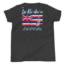 Load image into Gallery viewer, Lā Kūʻokoʻa YOUTH Short Sleeve Tee by Hakuole Designs