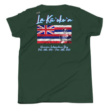 Load image into Gallery viewer, Lā Kūʻokoʻa YOUTH Short Sleeve Tee by Hakuole Designs