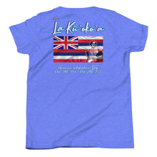 Load image into Gallery viewer, Lā Kūʻokoʻa YOUTH Short Sleeve Tee by Hakuole Designs