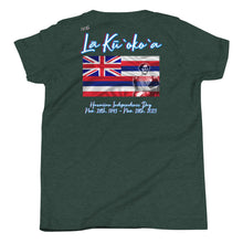 Load image into Gallery viewer, Lā Kūʻokoʻa YOUTH Short Sleeve Tee by Hakuole Designs