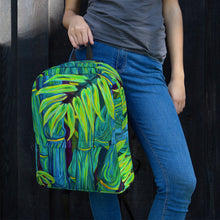 Load image into Gallery viewer, Blue Bamboo Backpack Bag
