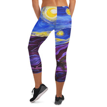 Load image into Gallery viewer, Maui Starry Night Capri Leggings