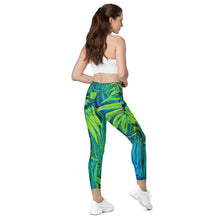 Load image into Gallery viewer, ʻOhe Polū (Blue Bamboo) Leggings with pockets