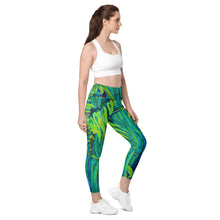 Load image into Gallery viewer, ʻOhe Polū (Blue Bamboo) Leggings with pockets