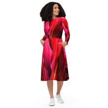 Load image into Gallery viewer, Ti Leaf Series #3 long sleeve midi dress
