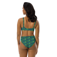 Load image into Gallery viewer, Blue Bamboo high-waisted Lole ʻAu Kai bikini