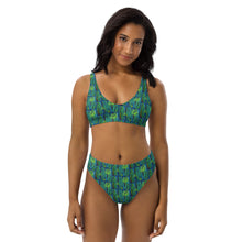 Load image into Gallery viewer, Blue Bamboo high-waisted Lole ʻAu Kai bikini