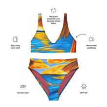 Load image into Gallery viewer, Palm Island Sunrise by Rachael Ray Art high-waisted lole ʻau kai bikini