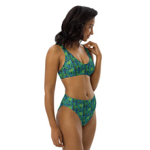 Load image into Gallery viewer, Blue Bamboo high-waisted Lole ʻAu Kai bikini