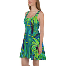Load image into Gallery viewer, Blue Bamboo Skater Dress