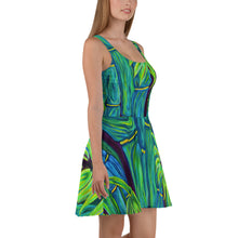 Load image into Gallery viewer, Blue Bamboo Skater Dress